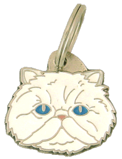 Perser vit <br> (ID-bricka för katt, Gravyr ingår i priset)